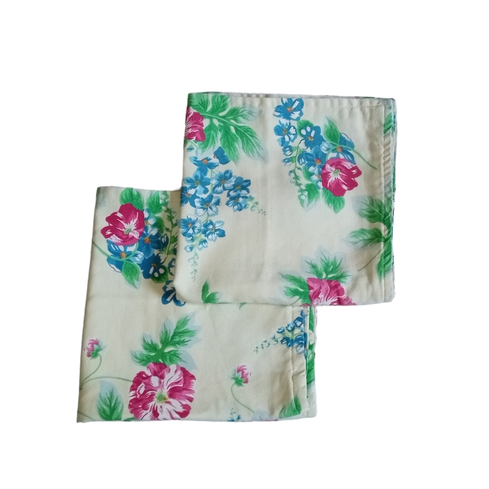 Lauren Ralph Lauren Tropical Euro Sham Pair Mint Green Pink Blue 26" x 26"